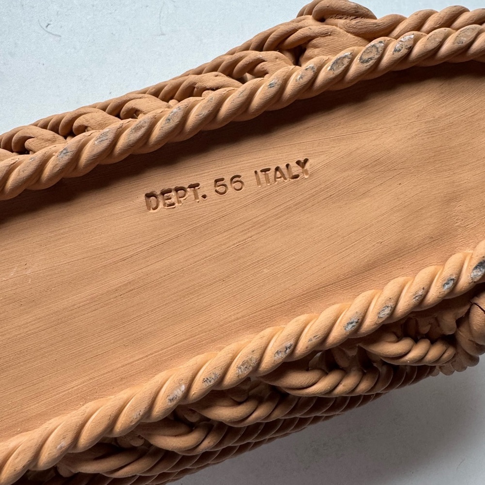 Ceramic Italian Woven Bread Basket - Picture 2 of 5